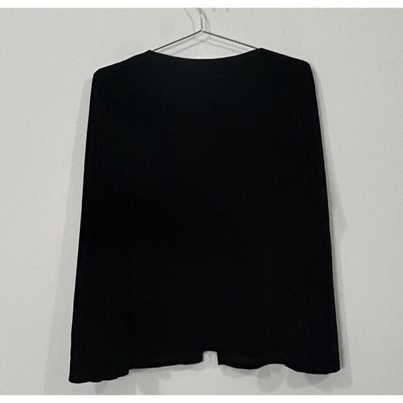 VTG Y2K AGB BYER CALIFORNIA Black V Neck Velvety Soft Stretch Jacket Sz L - Picture 2 of 8